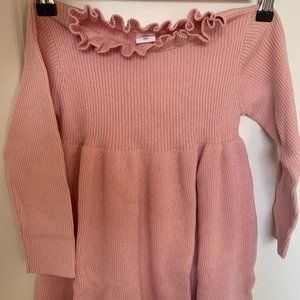 Gap baby girl soft dress, long sleeves, 4years, pink, new with tags